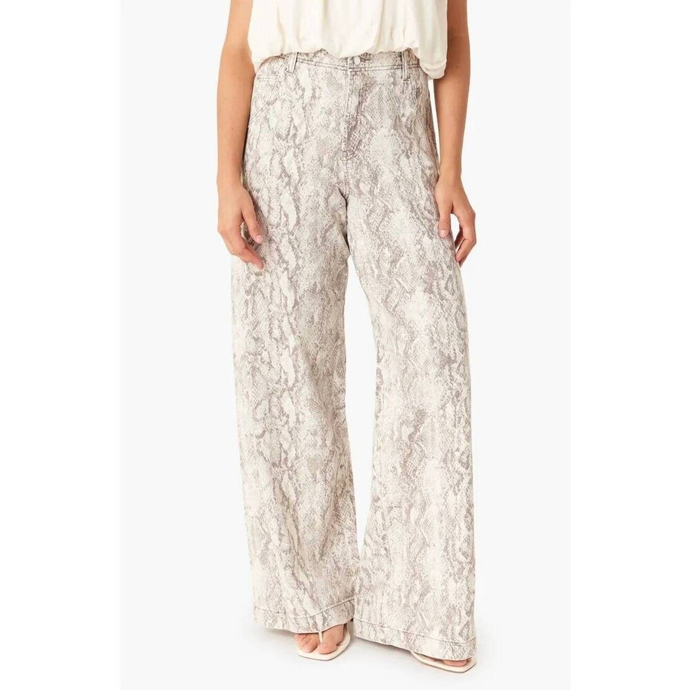 NEW HABITUAL aiden relaxed barrel jeans in snake animal print 8/29 Retail $129